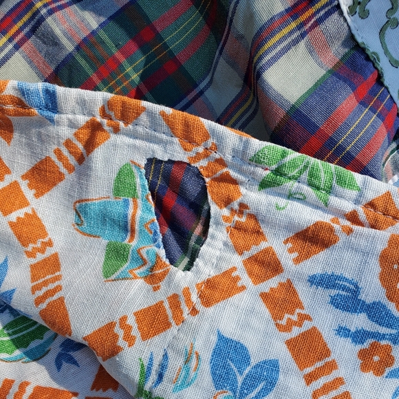 Vintage patchwork blanket ESTATE SALE find - Picture 8 of 14